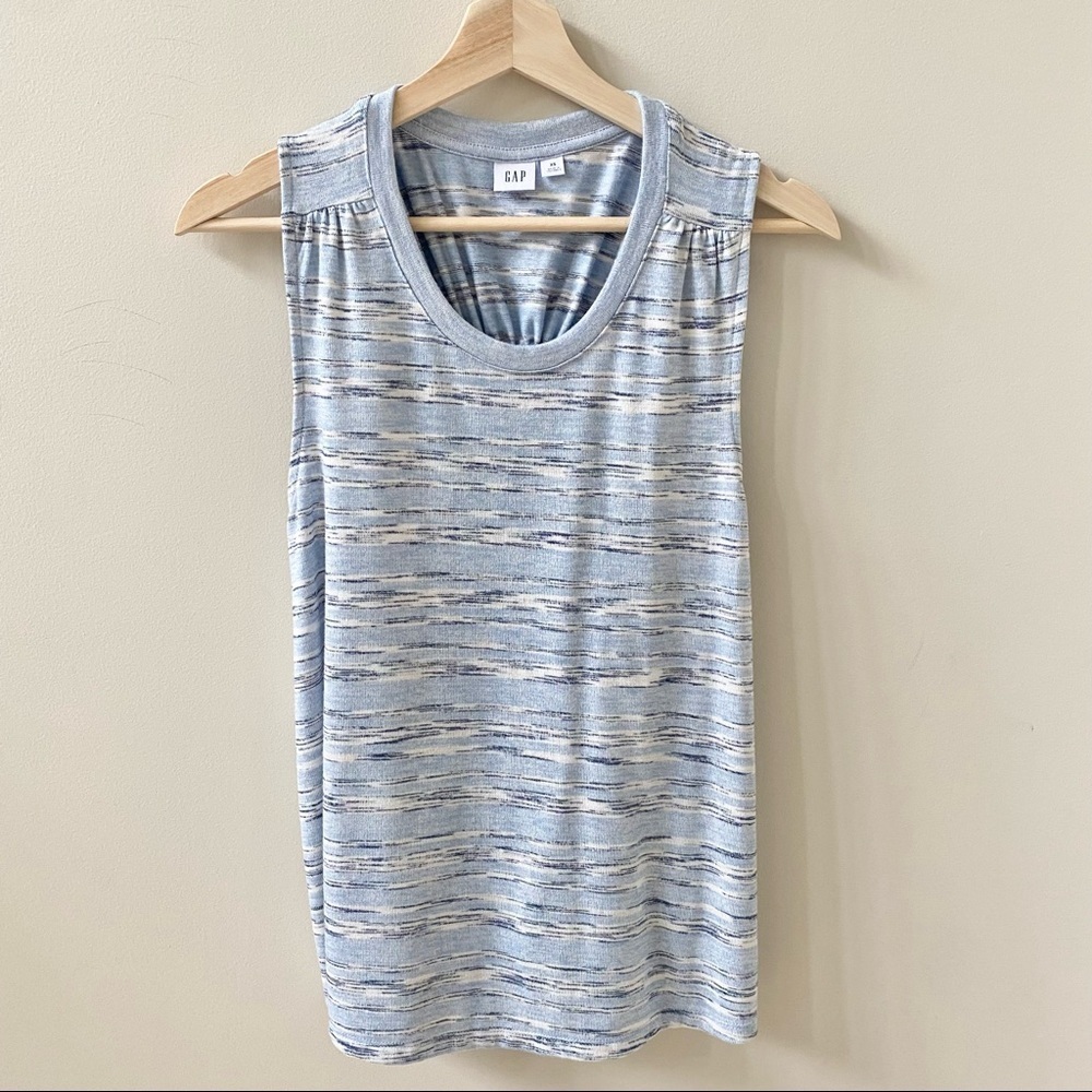 Gap Sleeveless Shirt Light Blue Flowy Size XS